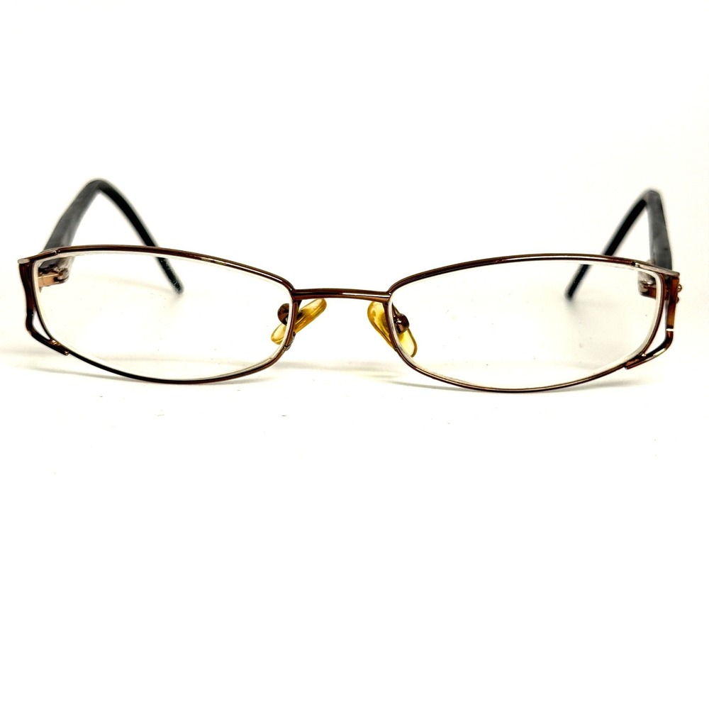 Marchon Chocolate‎ Mousse 122 Eyeglasses Frames Brown Oval 51-17-135 Filigree